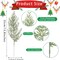 25pcs Artificial Pine Branches - Faux Cedar Stems for DIY Christmas Wreaths, Garland, and Home Decorations